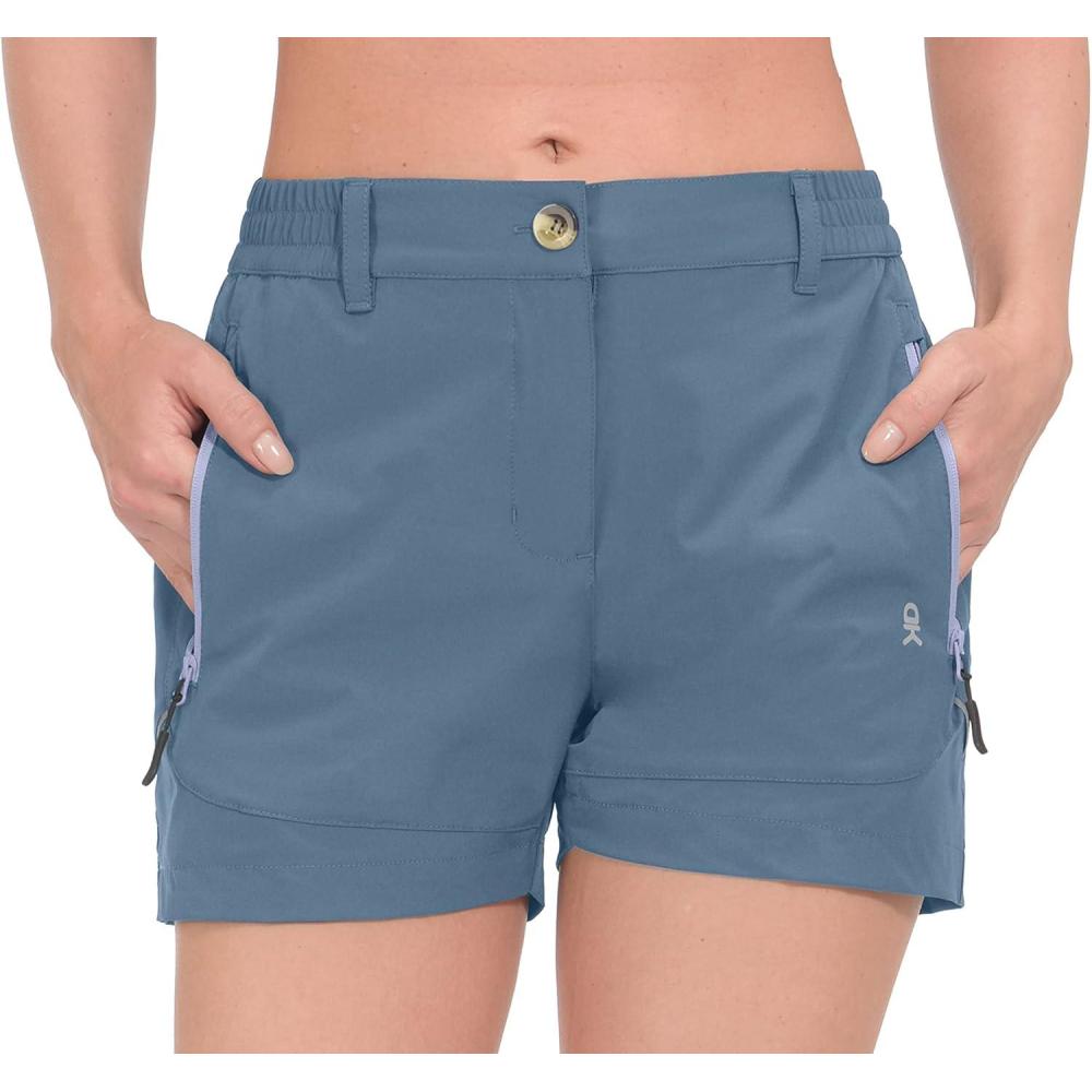 imageLittle Donkey Andy Womens 35 Inches Lightweight Stretch Quick Dry Shorts for Running Hiking GolfBlue Horizon