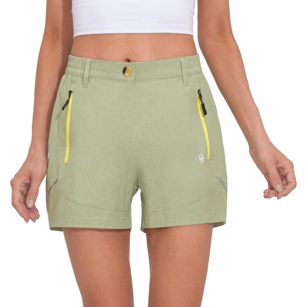 imageLittle Donkey Andy Womens 35 Inches Lightweight Stretch Quick Dry Shorts for Running Hiking GolfCeladon Heather