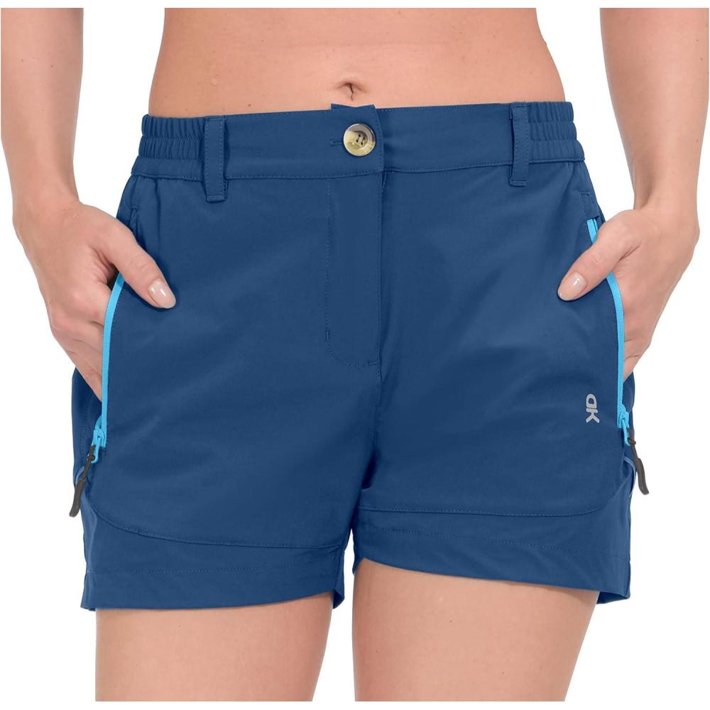 imageLittle Donkey Andy Womens 35 Inches Lightweight Stretch Quick Dry Shorts for Running Hiking GolfDeep Blue
