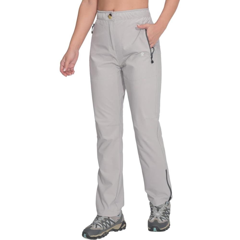 imageLittle Donkey Andy Womens Lightweight Quick Dry Hiking Pants Reinforced Knees UPF 50 for Mountain Climbing Camping2agray
