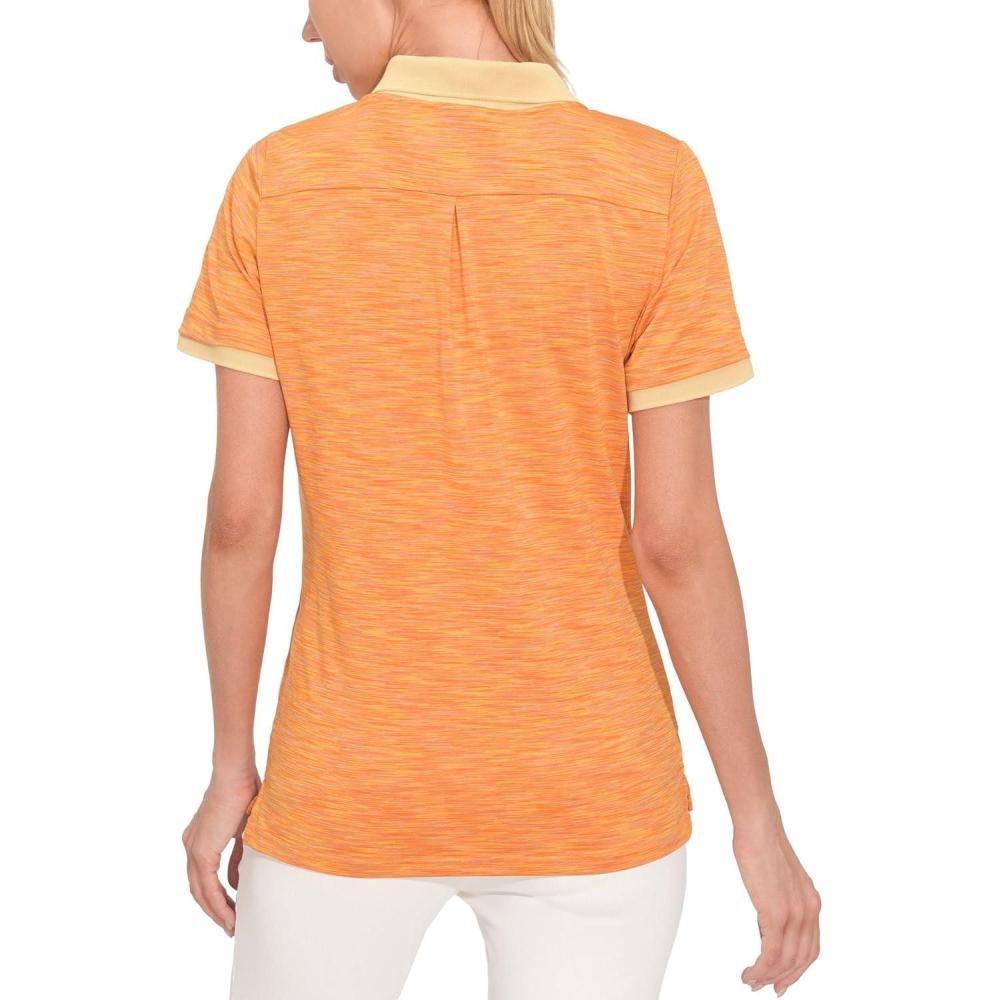 imageLittle Donkey Andy Womens Lightweight Sport Cool DRI UPF 50 Polo Shirt MoistureWicking Performance with 3ButtonsHeather Yellow