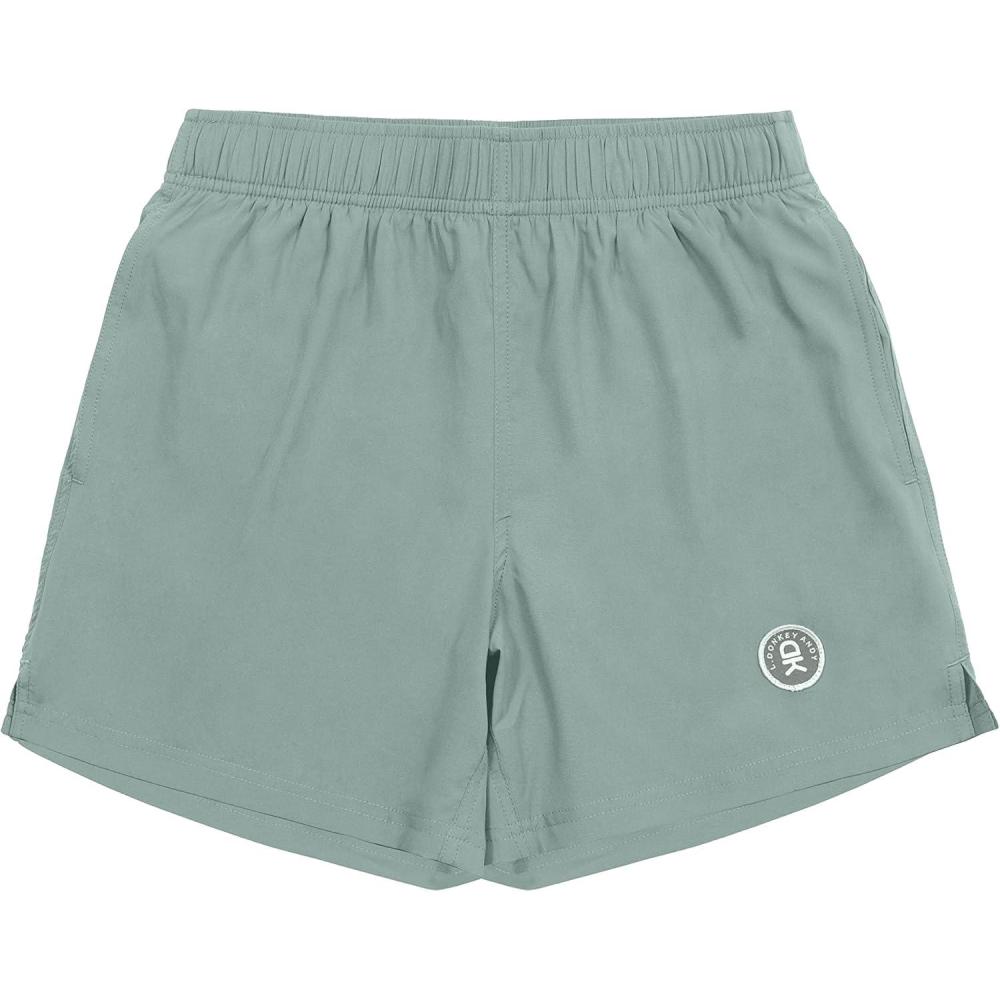 imageLittle Donkey Andy Womens QuickDry Running Shorts High Waist Stretch Workout Hiking Bicycle Athletic Shorts with LinerC10builtin Brief Light Gray