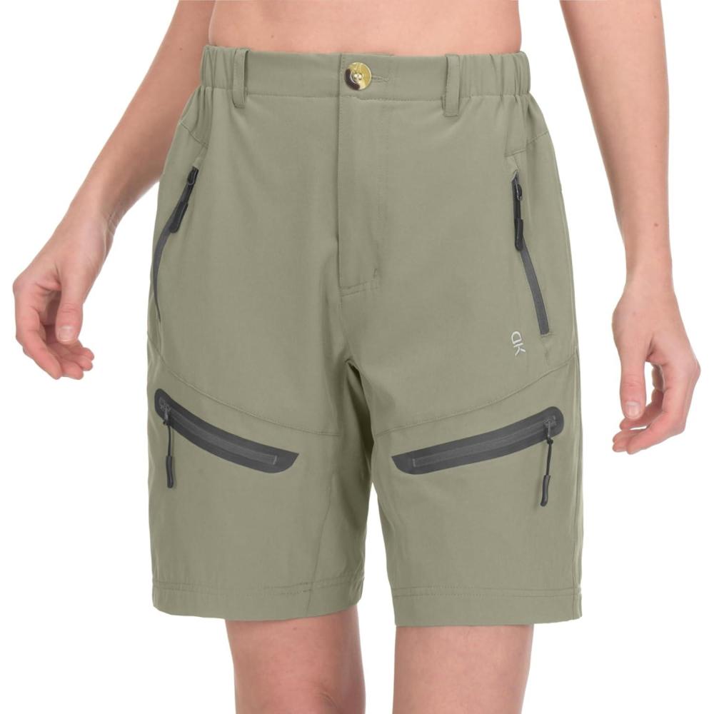 imageLittle Donkey Andy Womens Stretch Quick Dry Cargo Shorts for Hiking TravelB4 Silver Sage