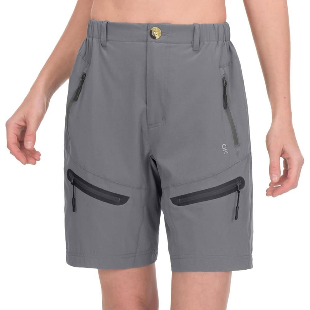 imageLittle Donkey Andy Womens Stretch Quick Dry Cargo Shorts for Hiking TravelB4 Steel Gray