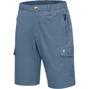 Little Donkey Andy Men’s 11 Inch Quick Dry Bermuda Stretch Cargo Shorts Hiking Travel Golf(B Blue Horizon)