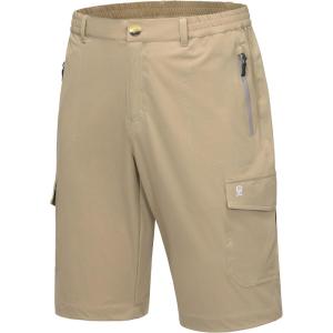 Little Donkey Andy Men’s 11 Inch Quick Dry Bermuda Stretch Cargo Shorts Hiking Travel Golf(B Dark Khaki)