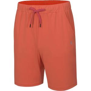 Little Donkey Andy Men’s 7 Inches Ultra Stretch Running Shorts Quick Dry Lightweight Cool Sports Athletic Shorts(8. Orange)