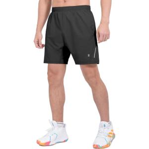 Little Donkey Andy Men’s Athletic Running Shorts Lightweight, Quick-Dry, Breathable Gym Shorts with Mesh Liner(1.black)