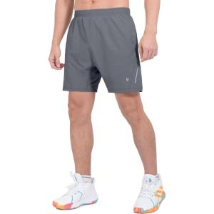 Little Donkey Andy Men’s Athletic Running Shorts Lightweight, Quick-Dry, Breathable Gym Shorts with Mesh Liner(2.gray)