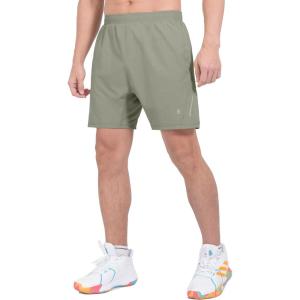 Little Donkey Andy Men’s Athletic Running Shorts Lightweight, Quick-Dry, Breathable Gym Shorts with Mesh Liner(4.sage)