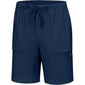 Little Donkey Andy Men’s Capri Pants Quick Dry Stretch Cool 3/4 Capri Jogger Shorts Gym Running Hiking Track Shorts(A-blue)