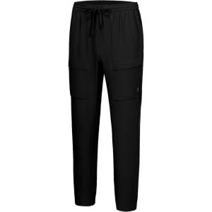 Little Donkey Andy Men’s Cargo Joggers Lightweight Quick Dry Hiking Pants Athletic Running Workout Lounge Casual Outdoor(Black)