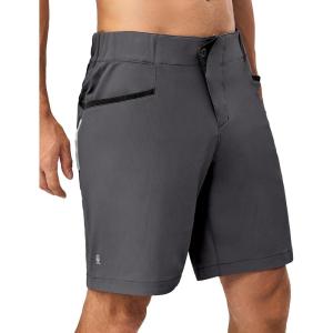 Little Donkey Andy Men’s Casual Shorts 9 Inch Inseam Stretch Running Golf Hiking Shorts with 4 Pockets(Grey)