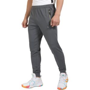 Little Donkey Andy Men’s Lightweight Tapered Joggers, Quick-Dry Stretch Athletic Track Pants for Running, Gym, and Training(2.grey)