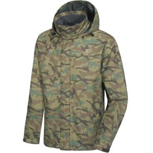 Little Donkey Andy Men’s Long Waterproof Rain Jacket with Hood Lightweight Rain Shell for Hiking(A18.jungle Camouflage)