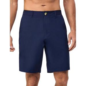 Little Donkey Andy Men’s Quick Dry Shorts Lightweight Bermuda with Pockets for Golf Hiking Camping Travel(A Navy Blue)