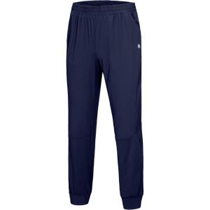 Little Donkey Andy Men’s Quick-Drying Running Pants, Stretch Cooling Performance Mens Joggers with Pockets(Dark Blue)