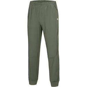 Little Donkey Andy Men’s Quick-Drying Running Pants, Stretch Cooling Performance Mens Joggers with Pockets(Grey Green)