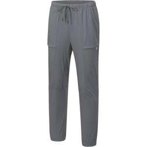 Little Donkey Andy Men’s Ultra Stretch Quick Dry Cool Pants Drawstring Active Travel Hiking(Gray)
