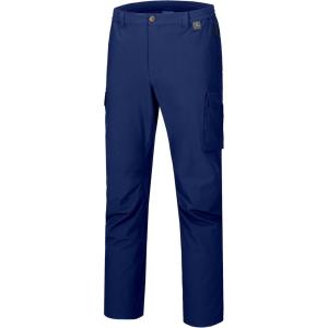 Little Donkey Andy Mens Waterproof Rain Hiking Pants Lightweight Quick Dry Outdoor Mountain Pants(Deep Blue)