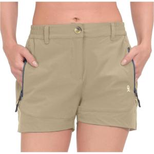 Little Donkey Andy Women’s 3.5 Inches Lightweight Stretch Quick Dry Shorts for Running Hiking Golf(Khaki)
