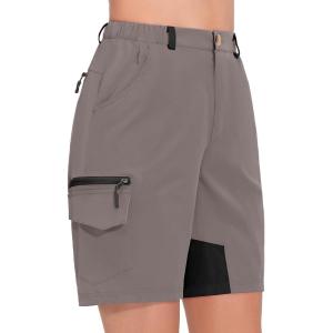 Little Donkey Andy Women’s Golf Hiking Shorts Lightweight Quick Dry Outdoor Summer Shorts with Pockets 9 inch(Grey)