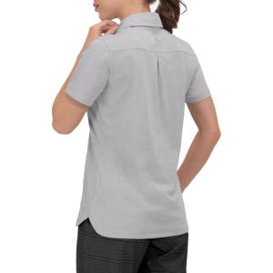 Little Donkey Andy Women’s Golf Polo Lightweight Quick Dry Collared 3-Buttons T Shirt UPF 50+ Moisture Wicking Short Sleeve(Light Gray)
