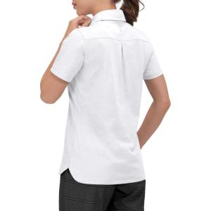 Little Donkey Andy Women’s Golf Polo Lightweight Quick Dry Collared 3-Buttons T Shirt UPF 50+ Moisture Wicking Short Sleeve(White)