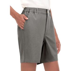 Little Donkey Andy Women’s Lightweight Quick Dry Golf Shorts(Gray Stripes)