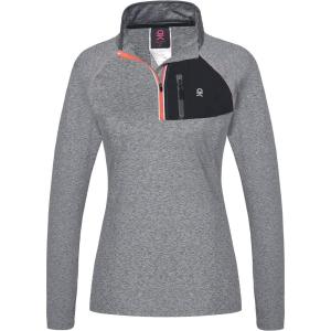 Little Donkey Andy Women’s Long Sleeve Running Shirts Workout Gym Sports T-Shirt Quick Dry(Deep Grey Heather)