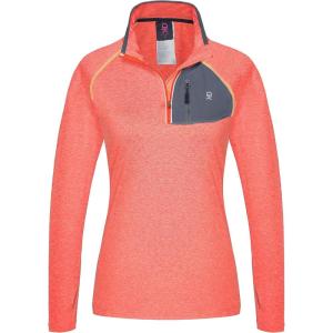 Little Donkey Andy Women’s Long Sleeve Running Shirts Workout Gym Sports T-Shirt Quick Dry(Orange)