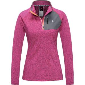 Little Donkey Andy Women’s Long Sleeve Running Shirts Workout Gym Sports T-Shirt Quick Dry(Scarlet)