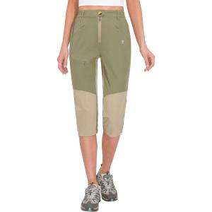 Little Donkey Andy Women’s Quick Dry Capri 3/4 Hiking Lightweight Stretch Water-Resistant Pants Golf Casual(Greenbrier)