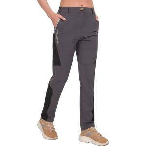 Little Donkey Andy Women’s Quick Dry Lightweight Hiking Pants(Grey/Black)
