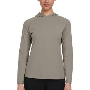 Little Donkey Andy Women’s Quick Dry Sun Protection UPF Hoodie Shirt Long Sleeve Breathable for Fishing Hiking Outdoor(Deep Khaki)