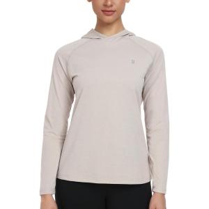 Little Donkey Andy Women’s Quick Dry Sun Protection UPF Hoodie Shirt Long Sleeve Breathable for Fishing Hiking Outdoor(Light Khaki)