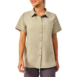 Little Donkey Andy Women’s Shirt, UPF 50 UV Breathable Short Sleeve Shirt Fishing Hiking Button Down Shirts(Khaki)