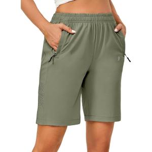 Little Donkey Andy Women’s Stretch Hiking Shorts Quick Dry Lightweight Athletic Shorts for Running Golf(Sage)