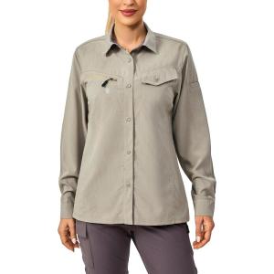 Little Donkey Andy Womens UPF 50+ UV Protection Breathable Long Sleeve Hiking Shirt Fishing Travel Shits Air-Holes Tech(Laurel Oak)