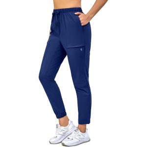 Little Donkey Andy Women’s Ultra Stretch Quick Dry Cool Ankle Pants Drawstring Active Travel Hiking(Deep Blue)