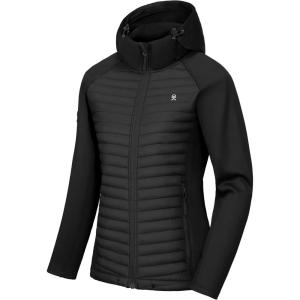 Little Donkey Andy womens Warm Coat(Hooded-black)