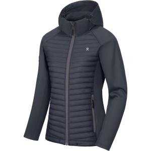 Little Donkey Andy womens Warm Coat(Hooded-gray)
