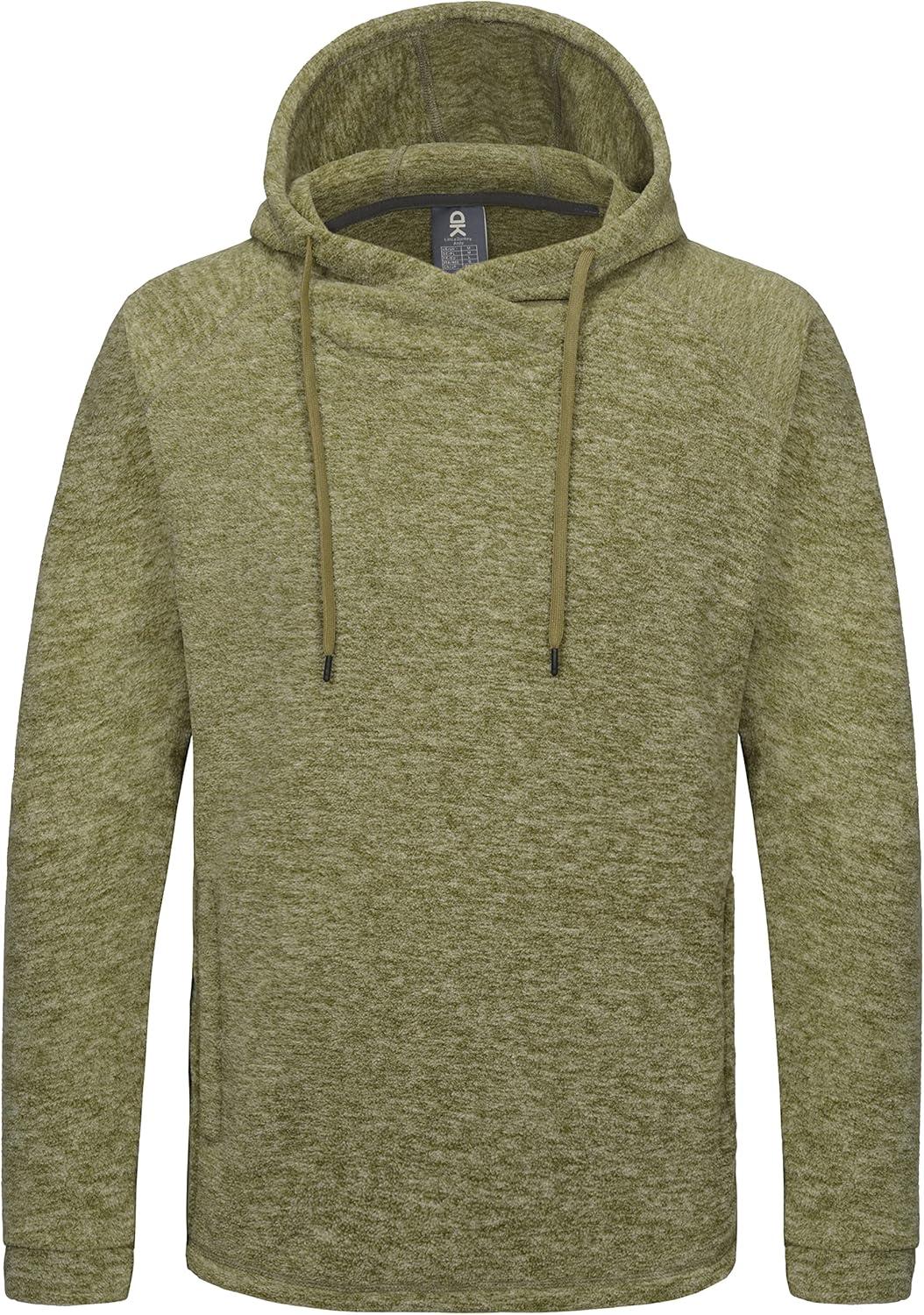 imageLittle Donkey Andy Mens Lightweight Polar Fleece Hooded Pullover Hoodies Warm Sweatshirts Running Hiking Travel