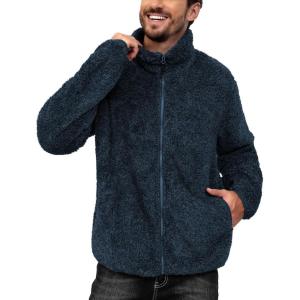 Little Donkey Andy Men’s Fleece Jacket, Full Zip Insulation Winter Coat Long Sleeve