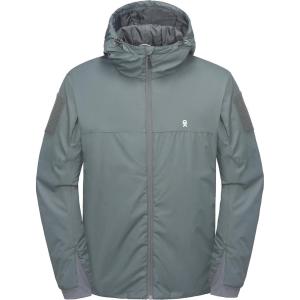 Little Donkey Andy Men’s Hooded Winter Lightweight Coat Water-resistant Warm Quilted Jacket with Recycled Insulation(Grey)