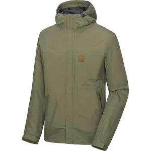 Little Donkey Andy Men’s Waterproof Rain Jacket Windproof Light Jacket Outdoor Rain Shell with Hood for Hiking Travel Golf(Burnt Olive)