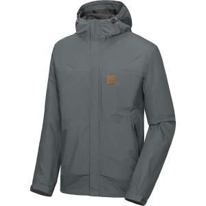 Little Donkey Andy Men’s Waterproof Rain Jacket Windproof Light Jacket Outdoor Rain Shell with Hood for Hiking Travel Golf(Gray)