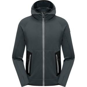 Little Donkey Andy Men’s Winter Ultra Stretch Warm Fleece Running Jacket Thumb Holes Hooded Coat Hiking(Dark Grey)