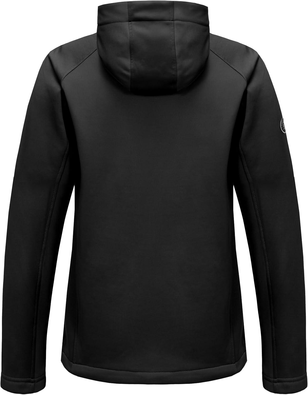 imageLittle Donkey Andy Mens Insulated Hiking Jacket Hooded Thermal Running Hybrid JacketHoodedblack