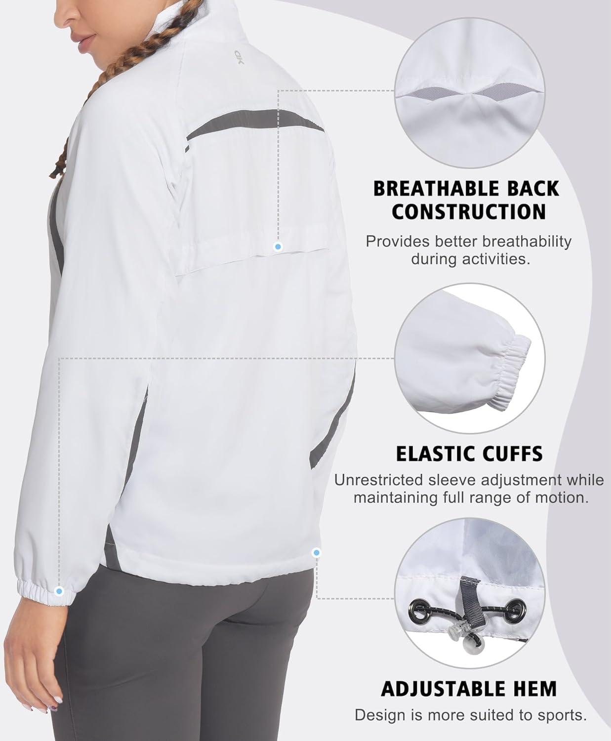 imageLittle Donkey Andy Women Track Suits 2 Piece Set Full ZipUp Jogger Tracksuit Set Lightweight Running Suits with Zip PocketsWhite